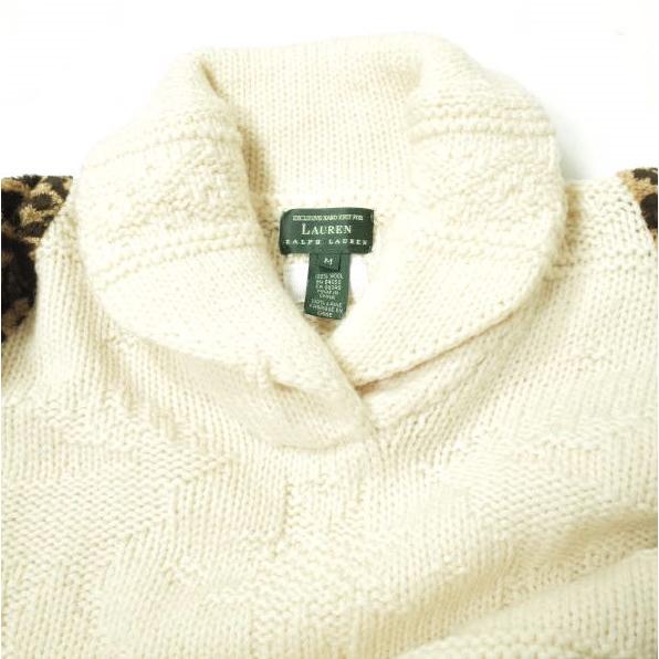 CHANGES x 御頼光 by walker チェンジーズ 別注 Remake Shawl collar knit アニマル柄切り替え ショールカラーニット Free セーター g13557 |  | 02