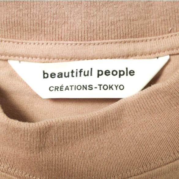 beautiful people 17AW heavy cotton mock neck big T-shirt ヘビーコットンモックネックビッグTシャツ 1745310005 38 ピンク ワンピース |  | 02