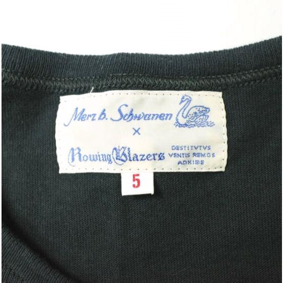 Merz b.Schwanen x ROWING BLAZERS メルツベーシュヴァーネン ローイングブレザーズ ワッペンデザイン クルーネックTシャツ 5 Dk.Navy |  | 02