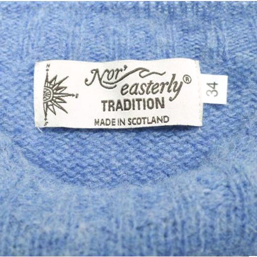 NOR' EASTERLY ノアイースターリー スコットランド製 SHAGGY DOG CREW NECK SWEATER シャギードッグクルーネックニット 34 ブルー セーター |  | 02
