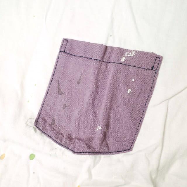 orslow x BEAMS BOY オアスロウ ビームスボーイ 別注 日本製 Used Tee ダメージ＆ペイント加工 Tシャツ パープル リンガー ポケット g13631 |  | 04