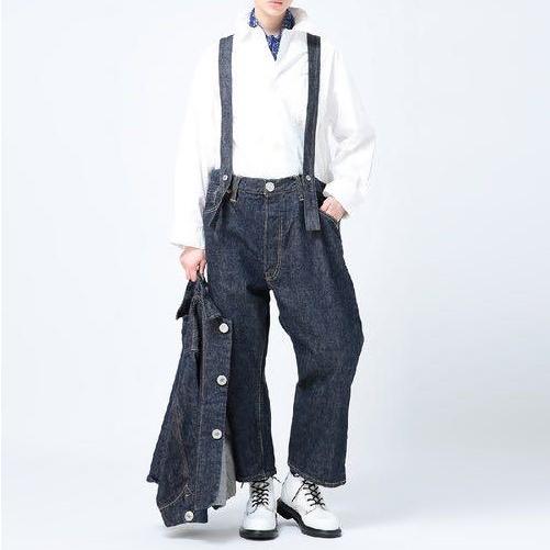 orslow x BEAMS BOY オアスロウ ビームスボーイ 別注 日本製 ビッグコマーシャル5ポケットパンツ 102BB ONE SIZE デニム サロペット g13633 |  | 02