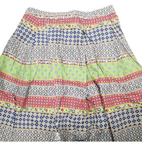 FWK by ENGINEERED GARMENTS エンジニアードガーメンツ Tuck Skirt Multicolored Foulard Hippie Stripe タックスカート １ ボタン フレア |  | 03