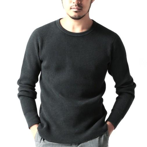 BEAMS ビームス 日本製 サーマルロングスリーブカットソー 11-14-0406-103 L チャコールグレー 長袖 ヘビーウェイト ワッフル トップス |  | 02