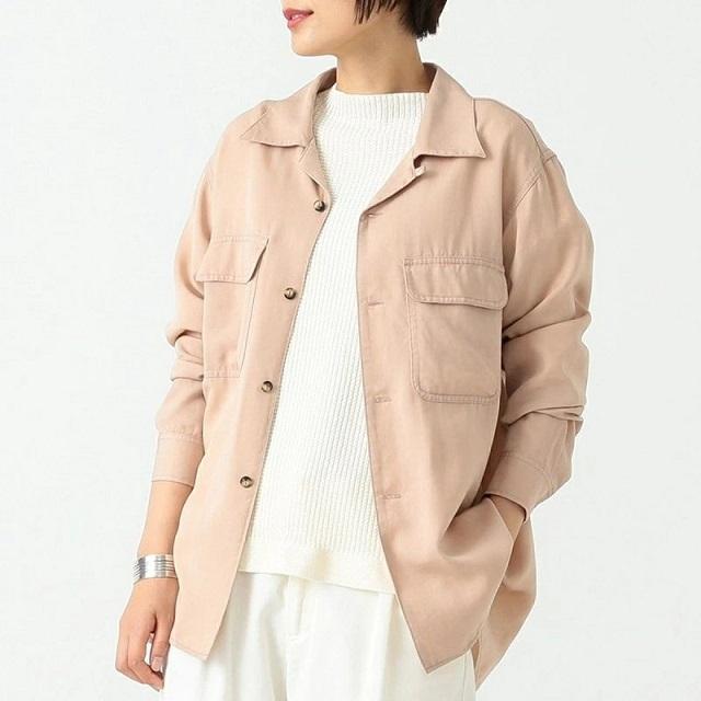 BEAMS BOY ビームスボーイ テンセルオープンカラーロングスリーブシャツ 13-11-0994-791 ONE SIZE グレイッシュピンク 長袖 g13664 |  | 02