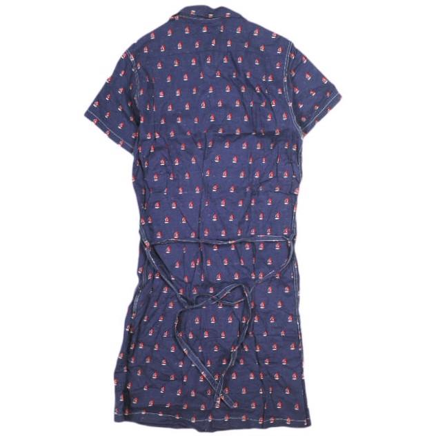 BEAMS BOY ビームスボーイ 日本製 ヨット柄シャツワンピース 13-26-1100-086 ONE SIZE NAVY 半袖 開襟 オープンカラー トップス g13674 |  | 01