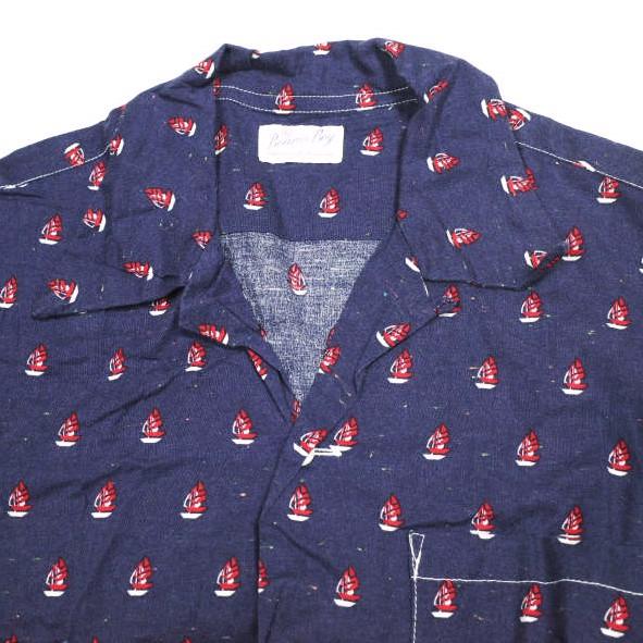 BEAMS BOY ビームスボーイ 日本製 ヨット柄シャツワンピース 13-26-1100-086 ONE SIZE NAVY 半袖 開襟 オープンカラー トップス g13674 |  | 03