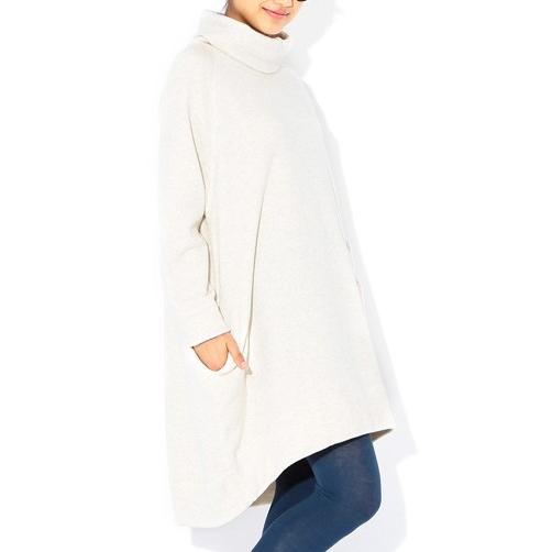 BEAMS BOY ビームスボーイ 日本製 スウェットタートルワンピース 13-26-0330-295 ONE SIZE OATMEAL 裏起毛 タートルネック トップス g13675 |  | 02