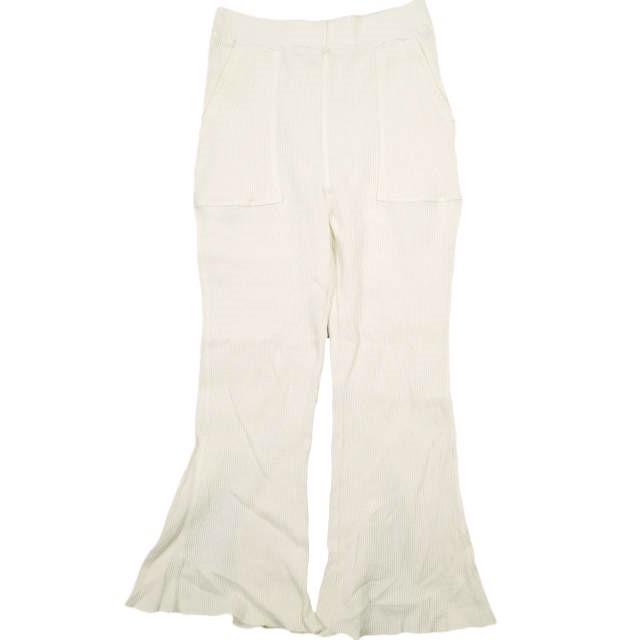 Ray BEAMS レイビームス ワッフルバックスリットパンツ 63-23-0272-101 0 オフホワイト イージー サーマル フレア ボトムス g13679 | 