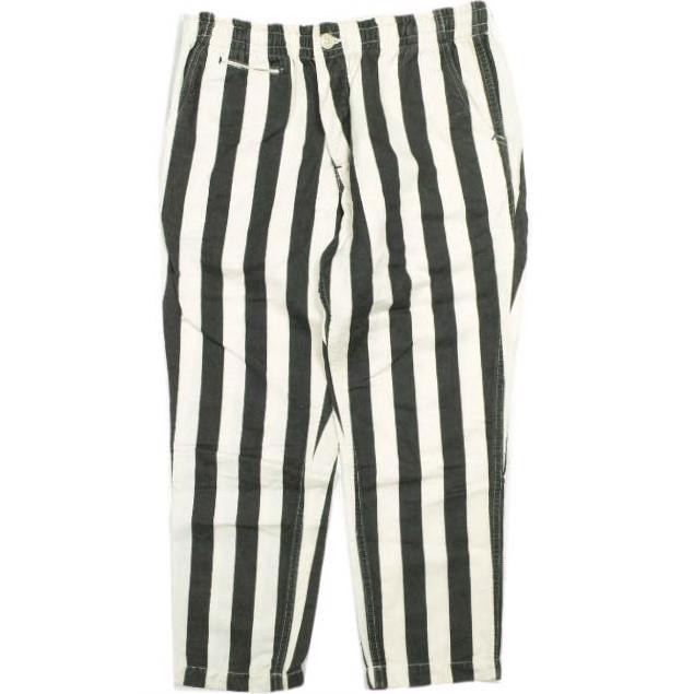 Sanca x BEAMS BOY サンカ ビームスボーイ 別注 日本製 インディゴストライプイージーパンツ S13SPT19BOY Black/Natural テーパード g13683 | 