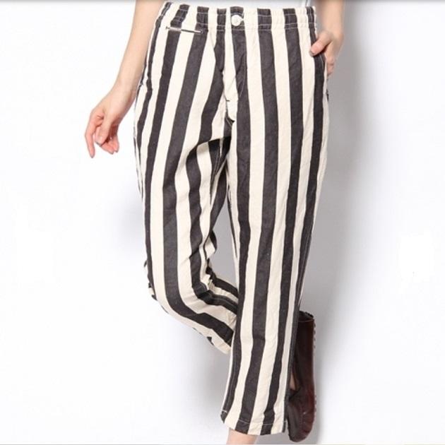 Sanca x BEAMS BOY サンカ ビームスボーイ 別注 日本製 インディゴストライプイージーパンツ S13SPT19BOY Black/Natural テーパード g13683 |  | 02