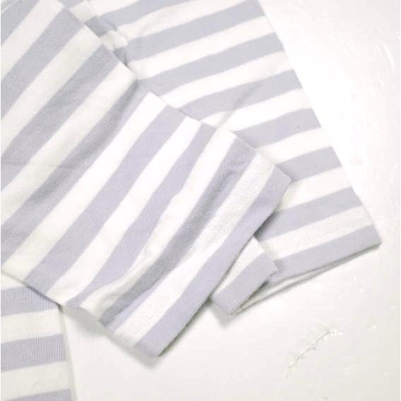 agnes b. アニエスベー 日本製 コットンボーダーロングスリーブTシャツ 0330J008 T1 PURPLE/WHITE 長袖 トップス g13685 |  | 04