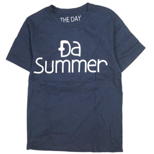THE DAY ON THE BEACH ザデイオンザビーチ Da Summer 5.3oz S/S Tee ロゴプリントTシャツ ONE SIZE NAVY 半袖 丸胴 トップス g13687 | 
