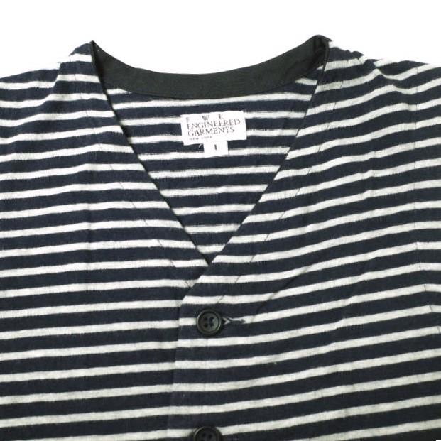 FWK by ENGINEERED GARMENTS エンジニアードガーメンツ コットンジャージーVネックボーダーベスト 1 グレー/ネイビー ジレ g13690 |  | 03