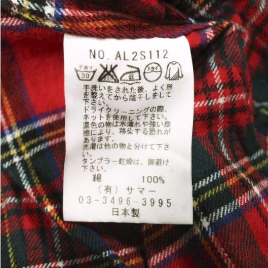 A エィス 日本製 チェックフランネルプルオーバーシャツ AL2S112 1 RED 長袖 ギャザー フレア メタルボタン トップス g13708 |  | 06