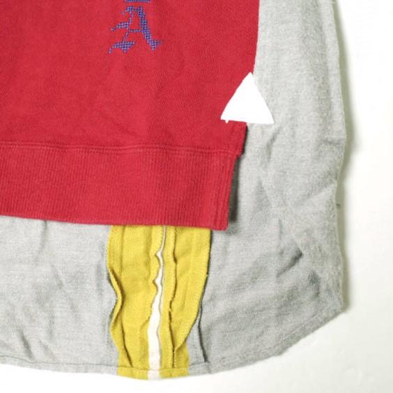 A エィス 日本製 スウェットコンビプルオーバーシャツ BL4S343 1 レッド トレーナー 長袖 切り替え 異素材 ドッキング トップス g13709 |  | 05