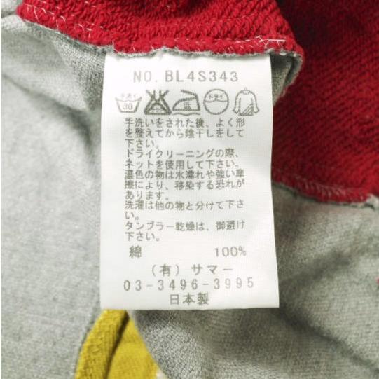 A エィス 日本製 スウェットコンビプルオーバーシャツ BL4S343 1 レッド トレーナー 長袖 切り替え 異素材 ドッキング トップス g13709 |  | 07