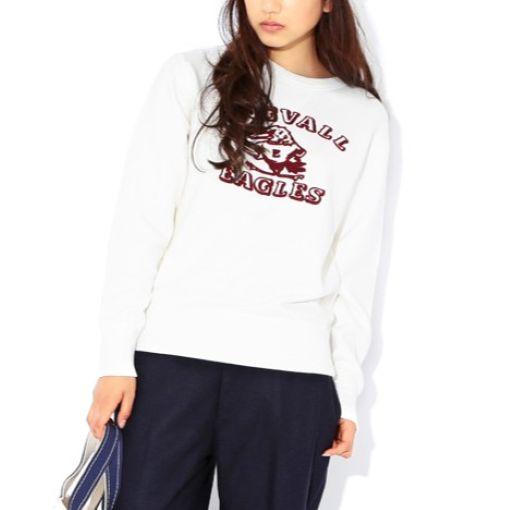 CHESWICK x BEAMS BOY チェスウィック ビームスボーイ 別注 チェーン刺繍 カレッジスウェット S OFF WHITE トレーナー 裏起毛 プルオーバー |  | 02