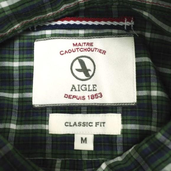 AIGLE エーグル CHECK B.D. SHIRTS チェックボタンダウンシャツ 8501-51107 M(CLASSIC FIT) GREEN/NAVY 長袖 トップス g13721 |  | 02