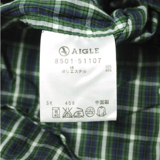 AIGLE エーグル CHECK B.D. SHIRTS チェックボタンダウンシャツ 8501-51107 M(CLASSIC FIT) GREEN/NAVY 長袖 トップス g13721 |  | 05
