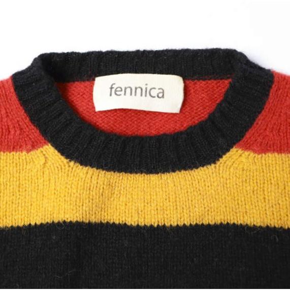 Jamieson's x BEAMS fennica ジャミーソンズ ビームスフェニカ 別注 ストライプセーター マルチボーダークルーネックニット M ラスタカラー |  | 04