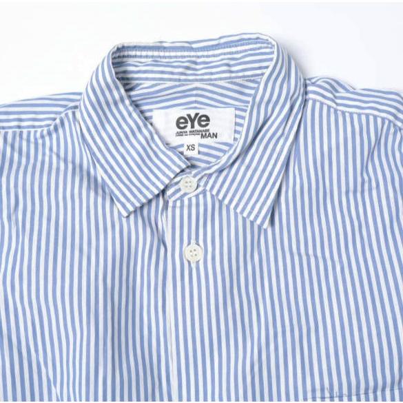 eYe COMME des GARCONS JUNYA WATANABE MAN コムデギャルソン ジュンヤワタナベマン 日本製 14AW ストライプシャツ WN-B905 XS BLUE |  | 03
