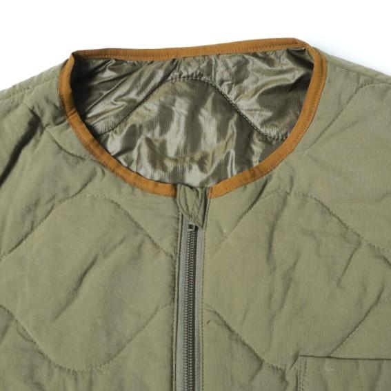 Sanca x BEAMS BOY サンカ ビームスボーイ 別注 日本製 ナイロンキルト ショートスリーブジャケット S15FVT04BOY OLIVE 半袖 キルティング |  | 03