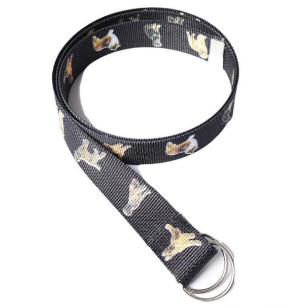 Suspender Factory of San Francisco x BEAMS BOY 別注 アメリカ製 DOG RING BELT ドッグ ナイロンリングベルト ブラック 犬 GIベルト | 