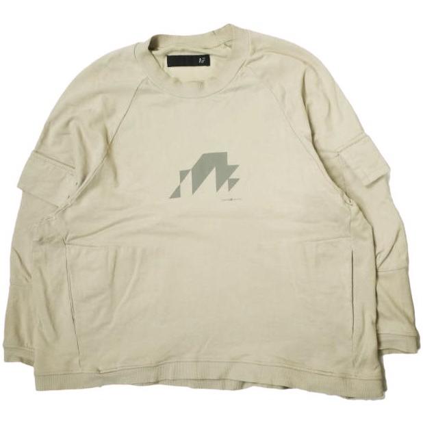 A.F ARTEFACT x ROYAL FLASH エーエフ アーティファクト 23AW 別注 クルースウェット 2 ベージュ オーバーサイズ プルオーバー g13785 | 