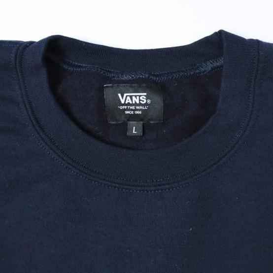 VANS x BEAMS バンズ ビームス 別注 90s Sticker Logo Sweat ロゴプリント 裏起毛 スウェット 121H1040106 L NAVY トレーナー プルオーバー |  | 04