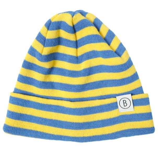 BEAMS ビームス 日本製 クールマックス ボーダーワッチキャップ 11-41-2012-531 YELLOW/BLUE ニットキャップ ビーニー ニット帽 帽子 | 