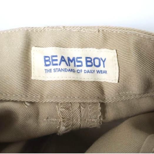 BEAMS BOY ビームスボーイ タックビッグショーツ 13-25-0202-156 ONE SIZE KHAKI T/Cツイル ショートパンツ ボトムス g13813 |  | 03