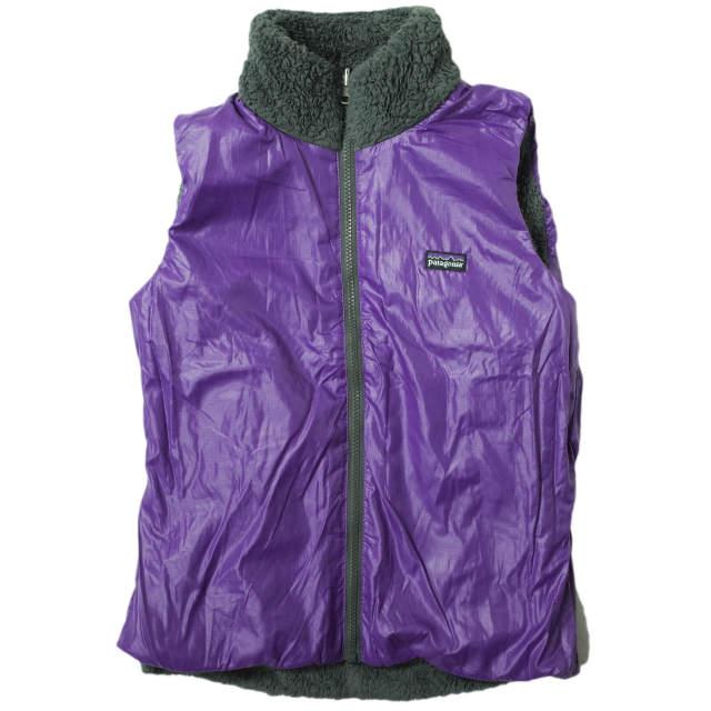 PATAGONIA パタゴニア 2010年製 W'S LOS LOBOS VEST ロス・ロボス・ベスト 25205 S FGE グレー/パープル リバーシブル ボアフリース g13831 |  | 02