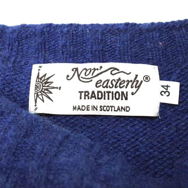 NOR' EASTERLY ノアイースターリー スコットランド製 SHAGGY DOG CREW NECK SWEATER シャギードッグクルーネックニット 34 ブルー g13843 |  | 02