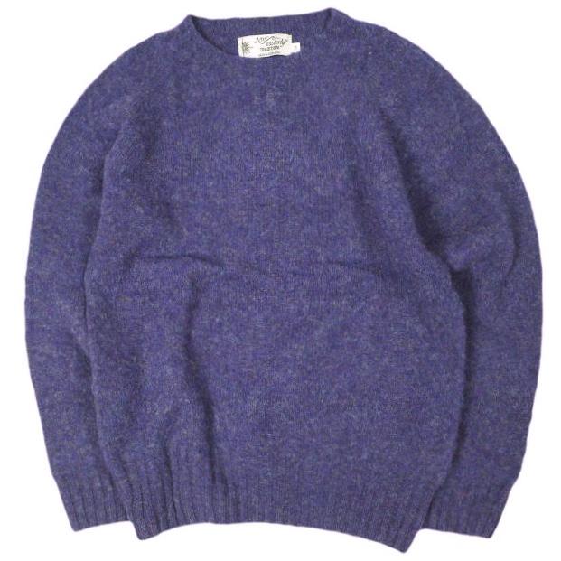 NOR' EASTERLY ノアイースターリー スコットランド製 SHAGGY DOG CREW NECK SWEATER シャギードッグクルーネックニット 34 パープル | 