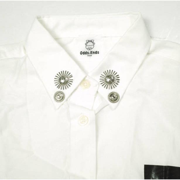 TOGA Odds＆Ends トーガ オッズアンドエンズ METAL L/S SHIRT メタルパーツロングスリーブシャツ OE52-FJ007 1 WHITE 長袖 リメイク g13849 |  | 03