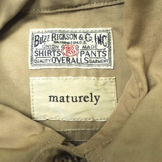 BUZZ RICKSON'S x maturely バズリクソンズ マチュアリー 別注 U.S. Army Shirt ミリタリーフィールドシャツ KHAKI BEAMS 長袖 g13851｜looponline｜04