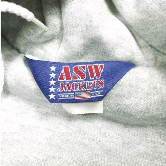 ASW JACKETS x BEAMS BOY アメリカンスピリットウェア 別注 Hooded Award Jacket スウェットドッキング ナイロンスタジャン BLUE |  | 02