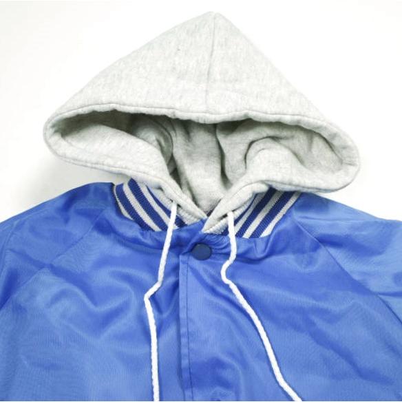 ASW JACKETS x BEAMS BOY アメリカンスピリットウェア 別注 Hooded Award Jacket スウェットドッキング ナイロンスタジャン BLUE |  | 03