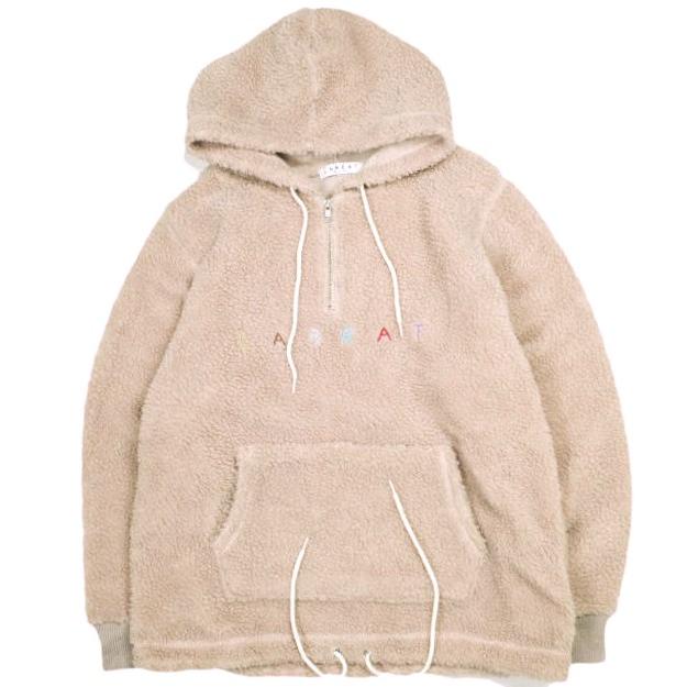 LABRAT ラブラット BOA FLEECE ANORAK JACKET ロゴ刺繍 ボアフリースアノラックパーカー M ピンク BERBERJIN ベルベルジン トップス g13859 | 