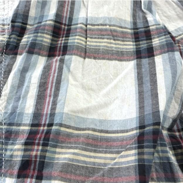 FWK by ENGINEERED GARMENTS エンジニアードガーメンツ Tuck Skirt Cotton Plaid チェックタックスカート １ WHITE/BLUE ボタン フレア |  | 05
