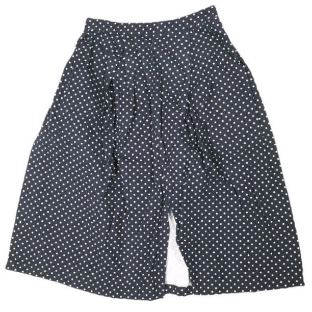 FWK by ENGINEERED GARMENTS エンジニアードガーメンツ Tuck Skirt - Printed Polka Dot ポルカドットタックスカート １ NAVY ボタン |  | 01