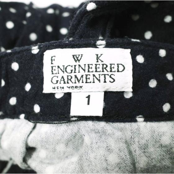 FWK by ENGINEERED GARMENTS エンジニアードガーメンツ Tuck Skirt - Printed Polka Dot ポルカドットタックスカート １ NAVY ボタン |  | 02
