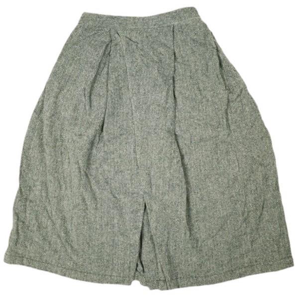 FWK by ENGINEERED GARMENTS エンジニアードガーメンツ Tuck Skirt - Wool HB ウールヘリンボーンタックスカート １ GRAY ボタン フレア |  | 01