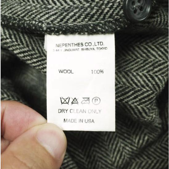 FWK by ENGINEERED GARMENTS エンジニアードガーメンツ Tuck Skirt - Wool HB ウールヘリンボーンタックスカート １ GRAY ボタン フレア |  | 06