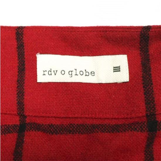 rdv o globe ランデヴーオーグローブ ウィンドウペン オーバーサイズウールスモック 142SH005 3 RED 長袖 チェック プルオーバー シャツ |  | 02