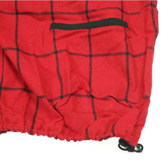 rdv o globe ランデヴーオーグローブ ウィンドウペン オーバーサイズウールスモック 142SH005 3 RED 長袖 チェック プルオーバー シャツ |  | 04