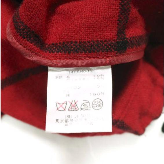 rdv o globe ランデヴーオーグローブ ウィンドウペン オーバーサイズウールスモック 142SH005 3 RED 長袖 チェック プルオーバー シャツ |  | 06