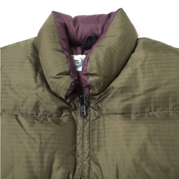 Crescent Down Works クレセントダウンワークス リップストップナイロン ダウンベスト XXXS BROWN KHAKI/PURPLE MADE IN USA g13883 |  | 03