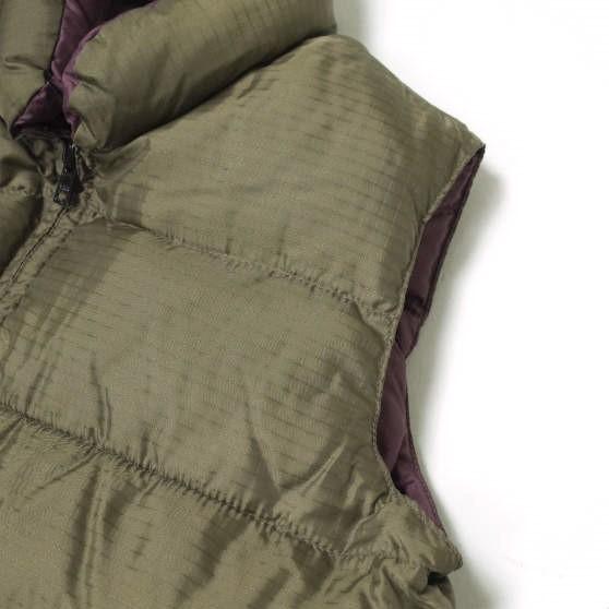 Crescent Down Works クレセントダウンワークス リップストップナイロン ダウンベスト XXXS BROWN KHAKI/PURPLE MADE IN USA g13883 |  | 04